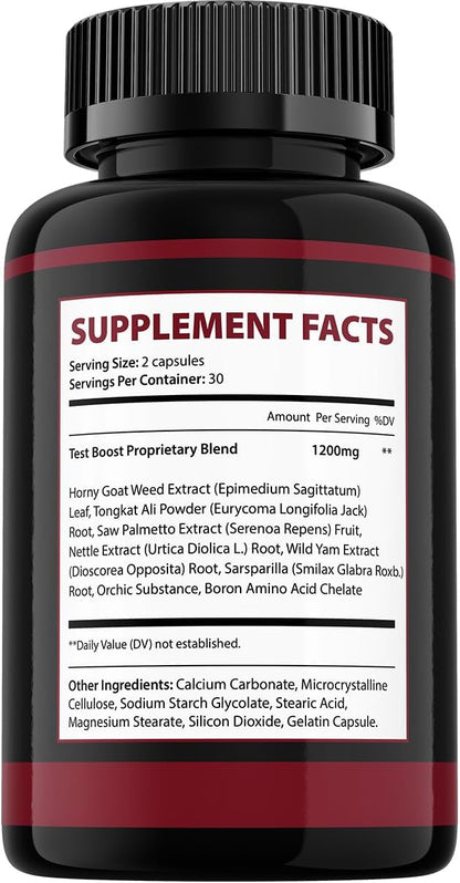 Erecpower Capsules for Men - Advanced Formula Food Supplement (60 Capsules)
