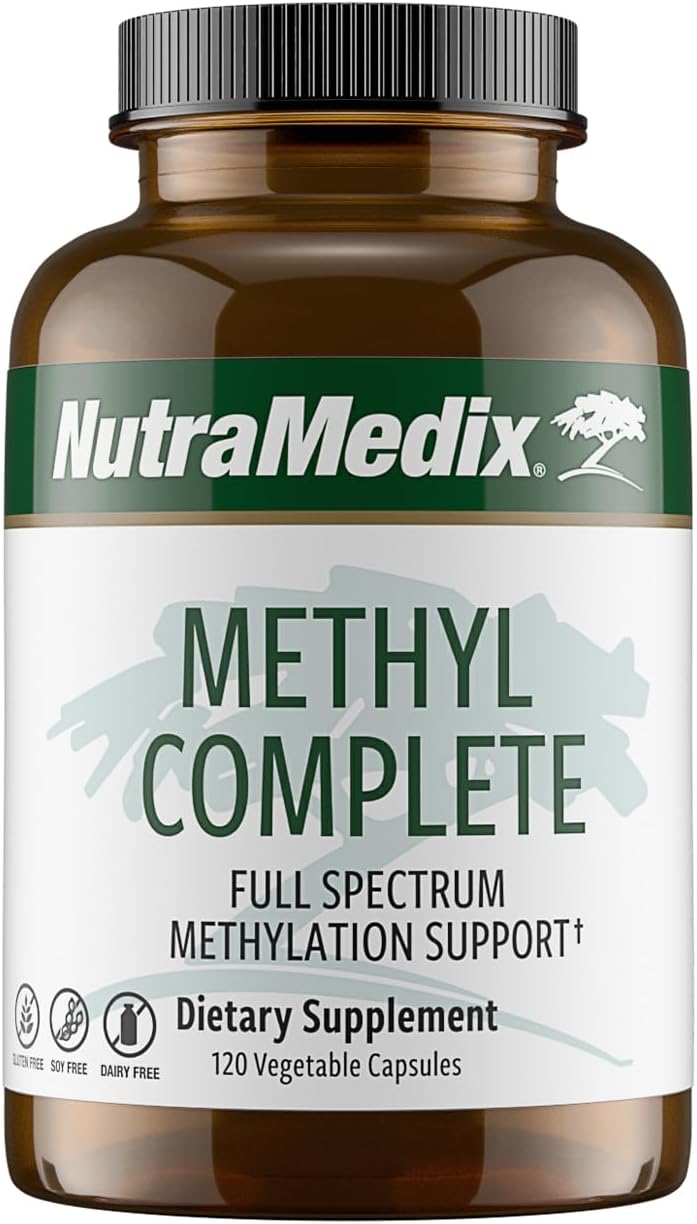 NutraMedix Methyl Complete – Complete Methylation and Energy Support Capsules – Vitamin B2, B6, B12 and Folate – with Creatine Monohydrate and Betaine Anhydrous (120 Count) - görsel 1