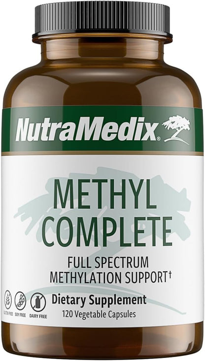 NutraMedix Methyl Complete – Complete Methylation and Energy Support Capsules – Vitamin B2, B6, B12 and Folate – with Creatine Monohydrate and Betaine Anhydrous (120 Count)