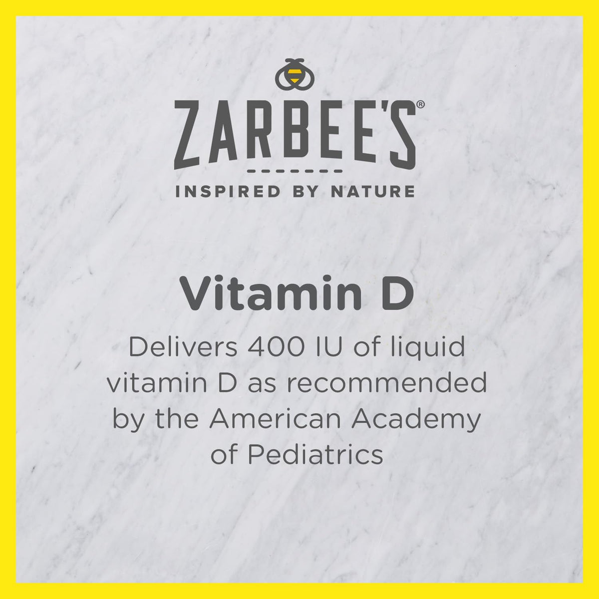Zarbee's Vitamin D Drops for Infants, 400IU (10mcg) Baby & Toddler Liquid Supplement, New-born & Up, Dropper Syringe Included, Pack of 2 0.47 Fl Oz Bottles - görsel 4