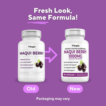 Maqui Berry 1000mg - Maqui Berry Powder – Easy-to-swallow capsules: The vegetable capsules dissolve rapidly in the – Image 3
