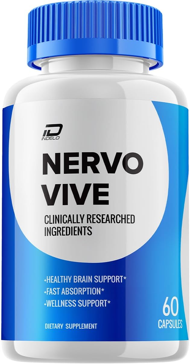 Nervo Vive Brain Supplement Capsules – All-Natural Maximum Strength Formula for Memory and Concentration (60 Capsules) - görsel 1