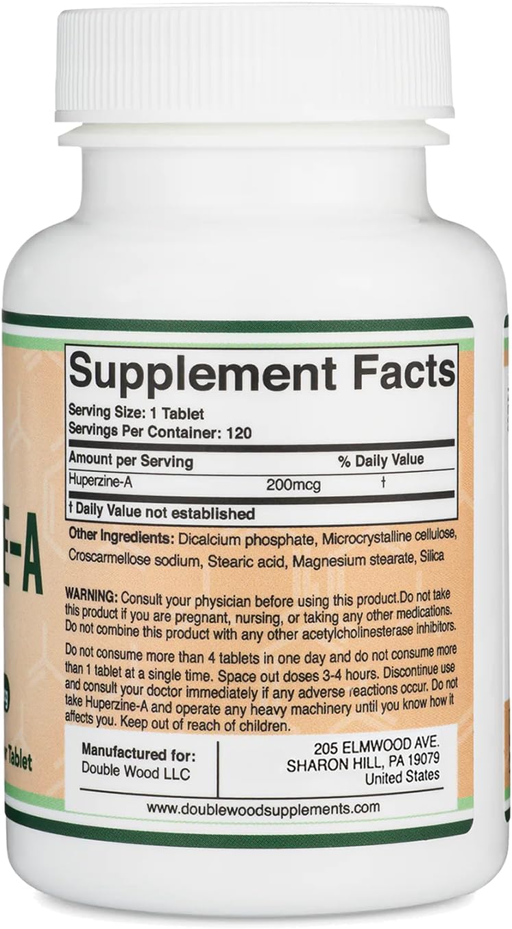 Huperzine A 200mcg (Third Party Tested) - 120 Tablets - görsel 3