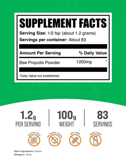 Bee Propolis Powder - 100 Grammes - Pure Propolis Extract