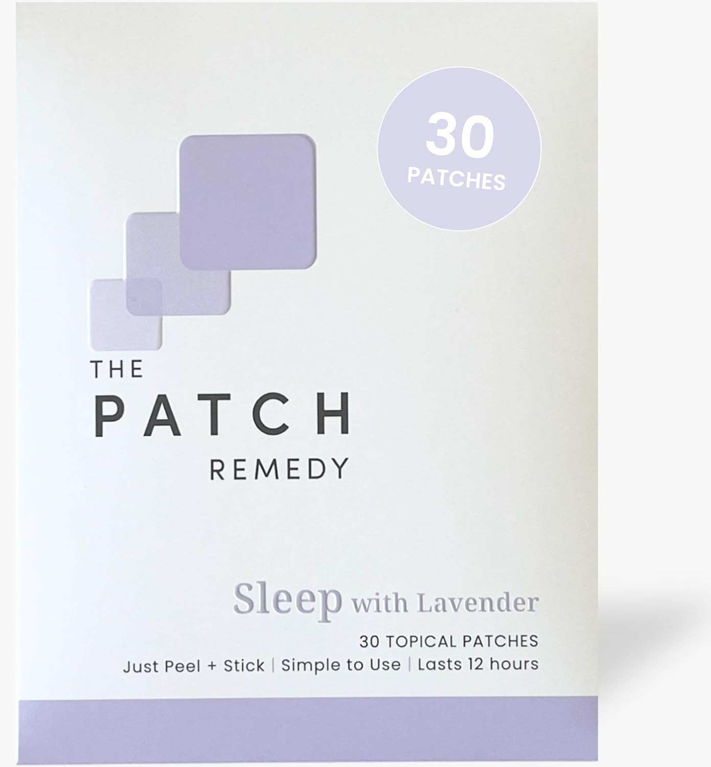 The Patch Remedy Sleep with Lavender Patch | Valerian, Passionflower, Hops, Magnesium Glycinate, Lavender | 30 Patches - görsel 1