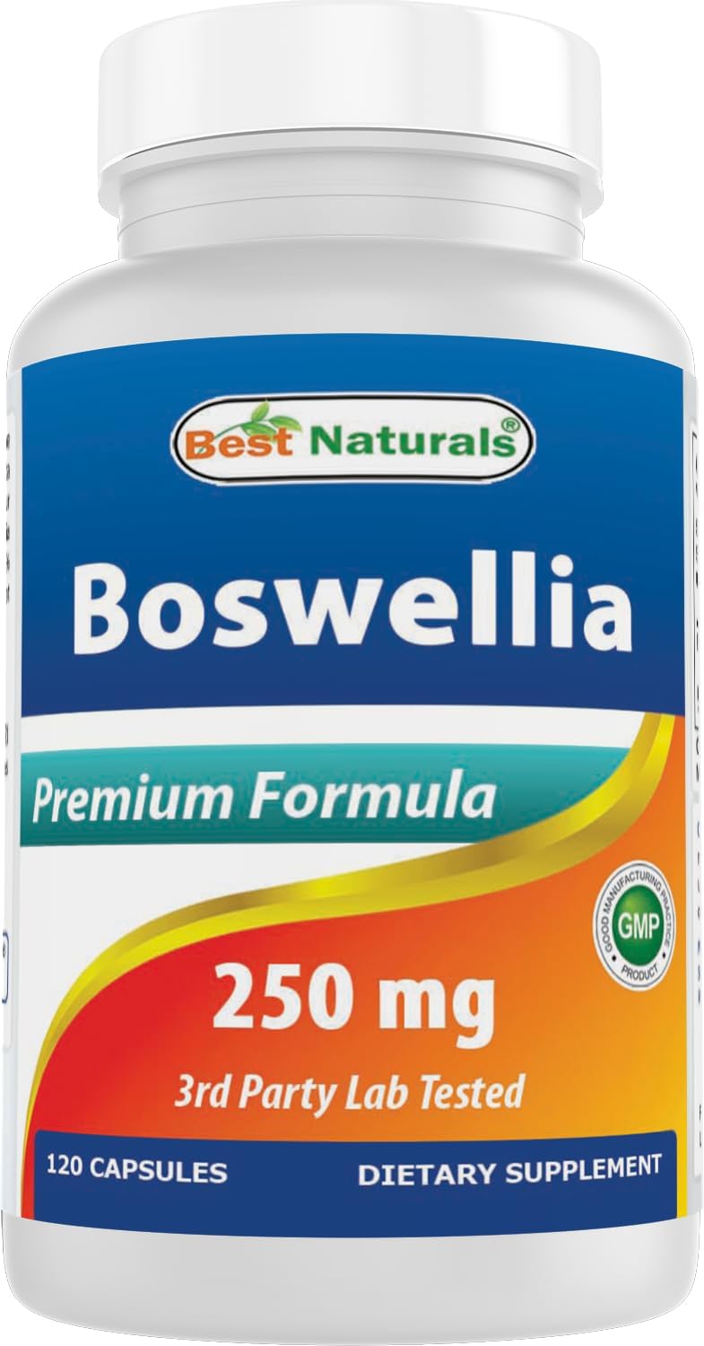 Best Naturals Boswellia Serrata 250 mg, 120 Capsules - Standardised to 65% Boswellic Acid - görsel 1