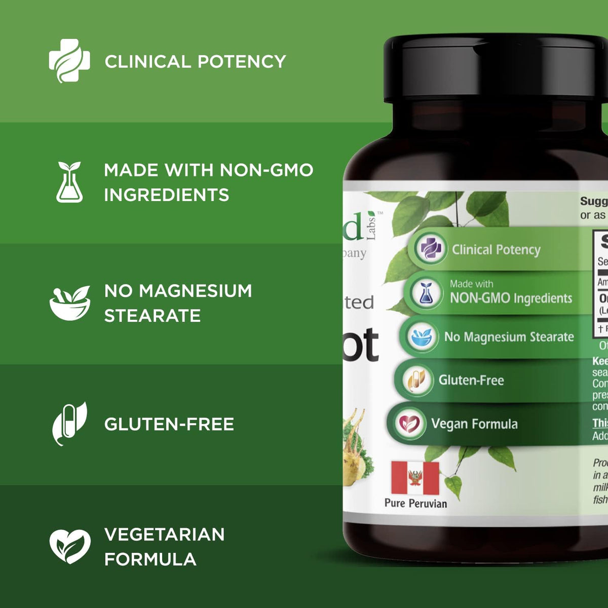 Emerald Laboratories Maca Root - 100% Pure Peruvian Maca Root, 60 Vegetable Capsules – Image 4