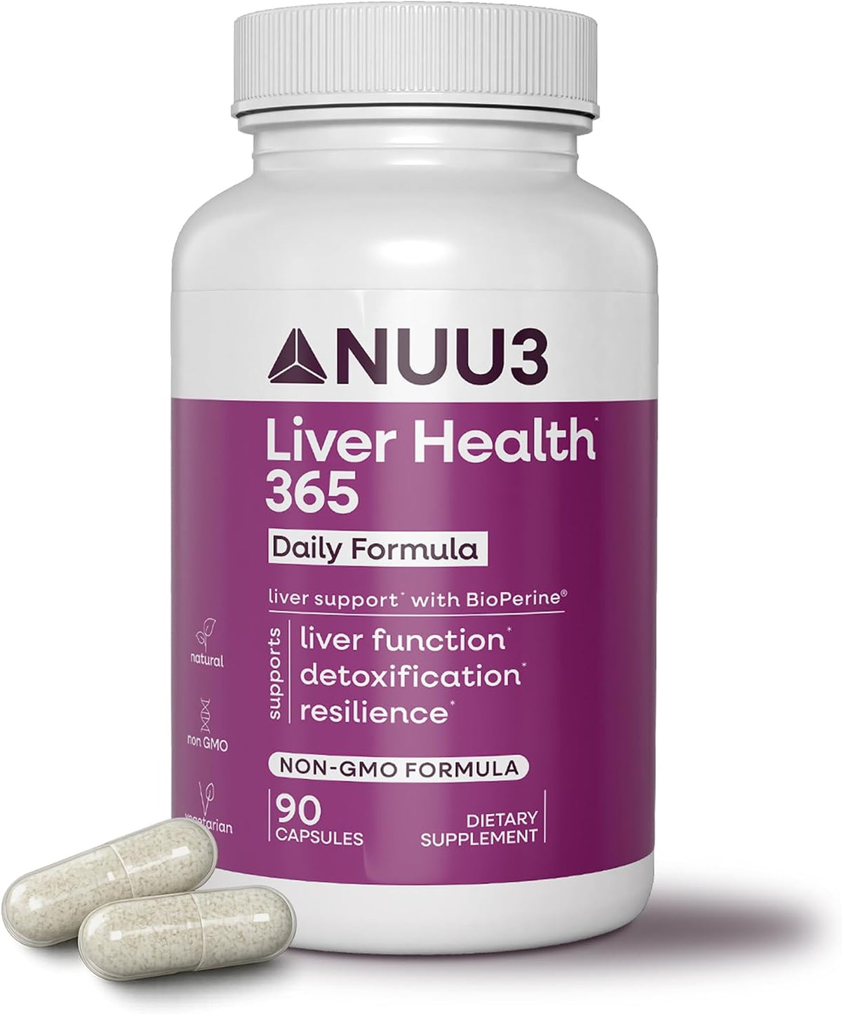 NUU3 Liver Health 365 - Liver Cleanse & Detox Support - 90 Capsules - görsel 1