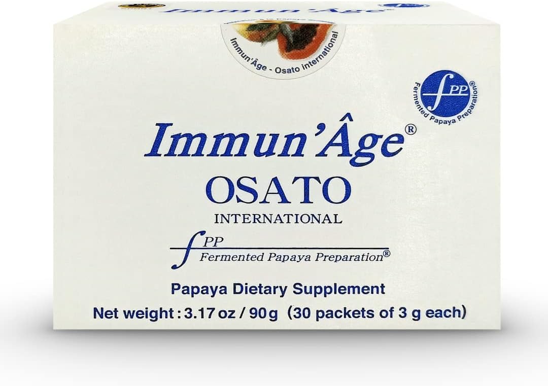 Immun'Age - Anti-Ageing Supplement - NRF2 Activator - Immune Support - Antioxidant - Cellular Energy Booster - Skin Ageing Protection - 100% Japanese Fermented Papaya Powder - 30 Sachets x 3 Grammes - görsel 9