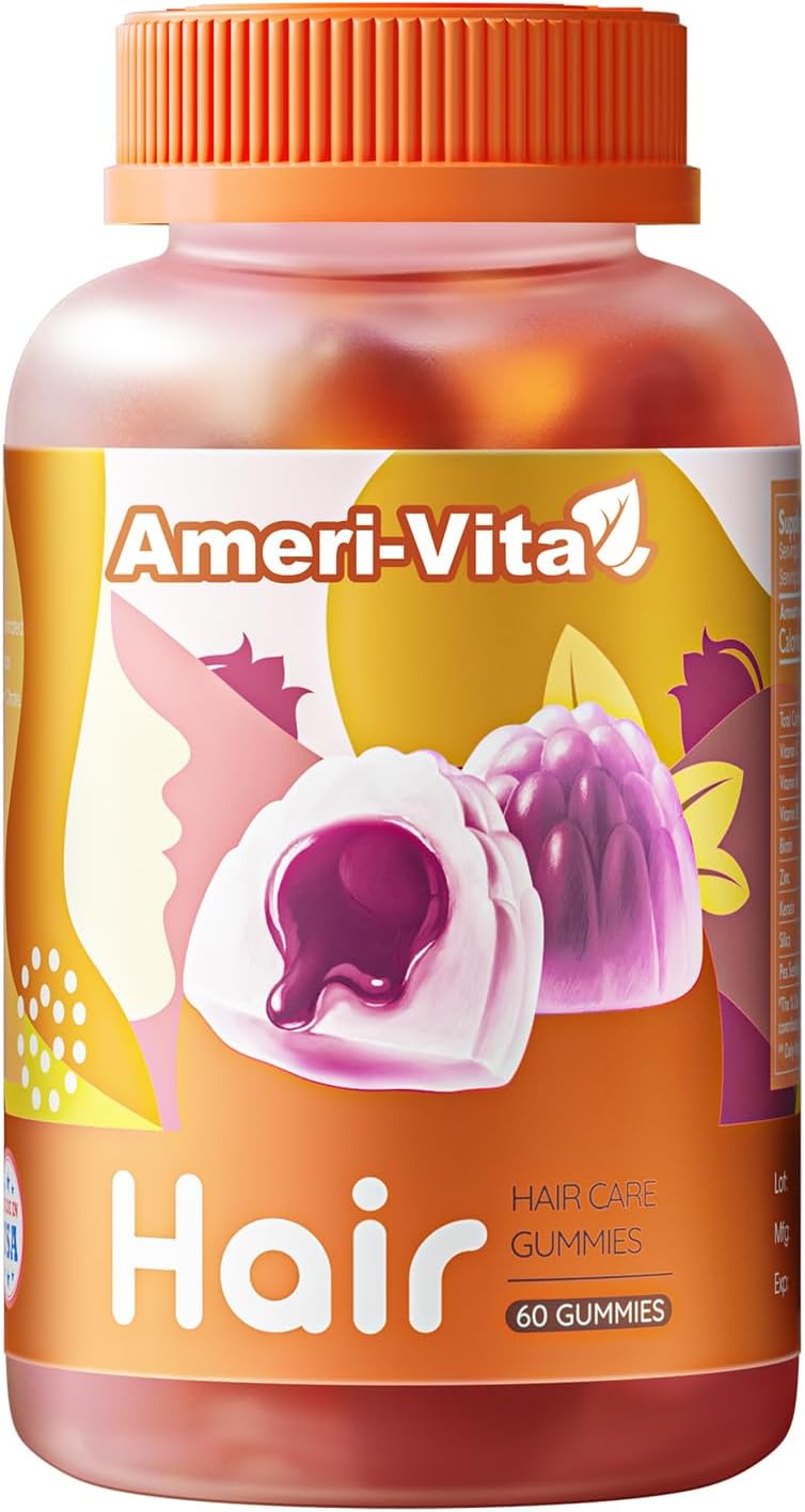 Ameri-Vita Daily Biotin Gummies - 3000µg - Vegan, Sugar-Free, Blueberry Flavour - 60 Gummies - görsel 1