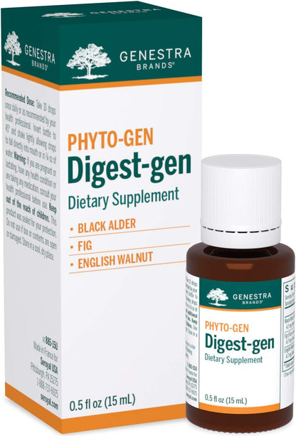 Genestra Brands Digest-gen | Black Alder, Fig and English Walnut Herbal Supplement | 15 ml