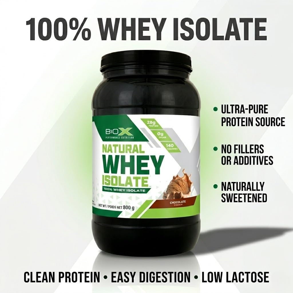 BioX Natural Whey Isolate - Unflavoured Whey Protein Isolate Powder - 32g Protein, Sugar Free, Carb Free, Low Lactose - 1.8kg - görsel 5