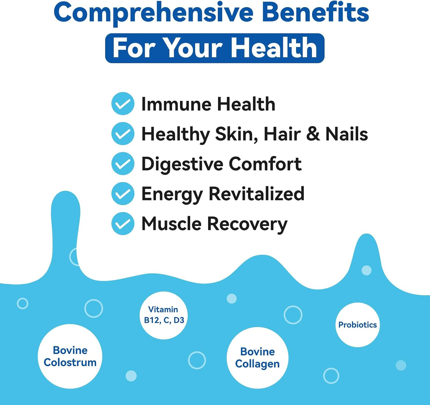 Inner Brightness Bovine Colostrum and Collagen Powder – Gut Health, Immune Support, Beauty Food Supplement (Unflavoured, 30 Servings) - görsel 8