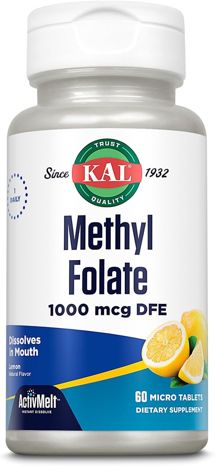 KAL Methyl Folate 400 mcg - 5-MTHF Active Form - Fast-Dissolving ActivTabs - 90 Tablets - görsel 6