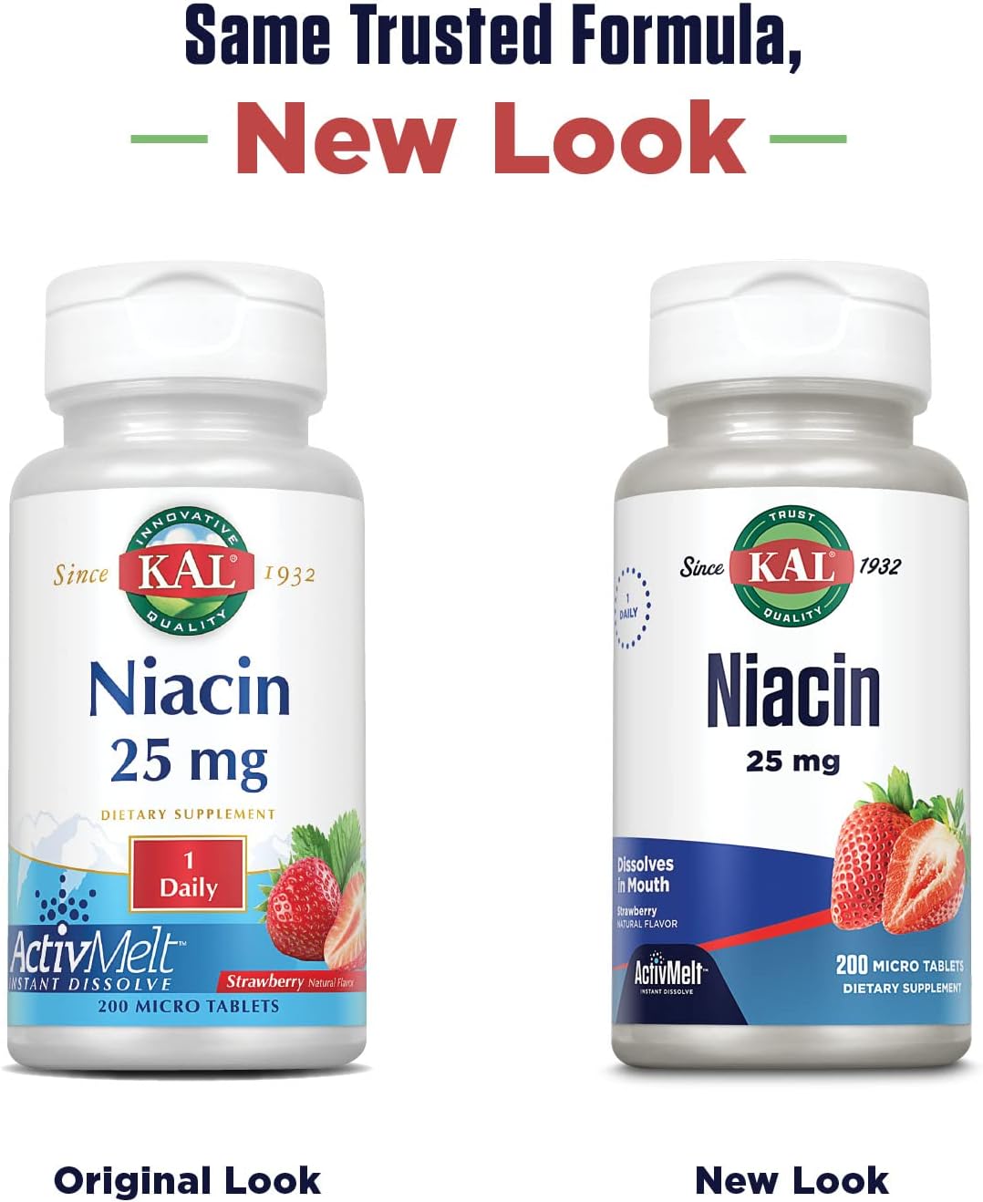 Kal 25 mcg Niacin Tablets, Strawberry, 200 Tablets - görsel 4