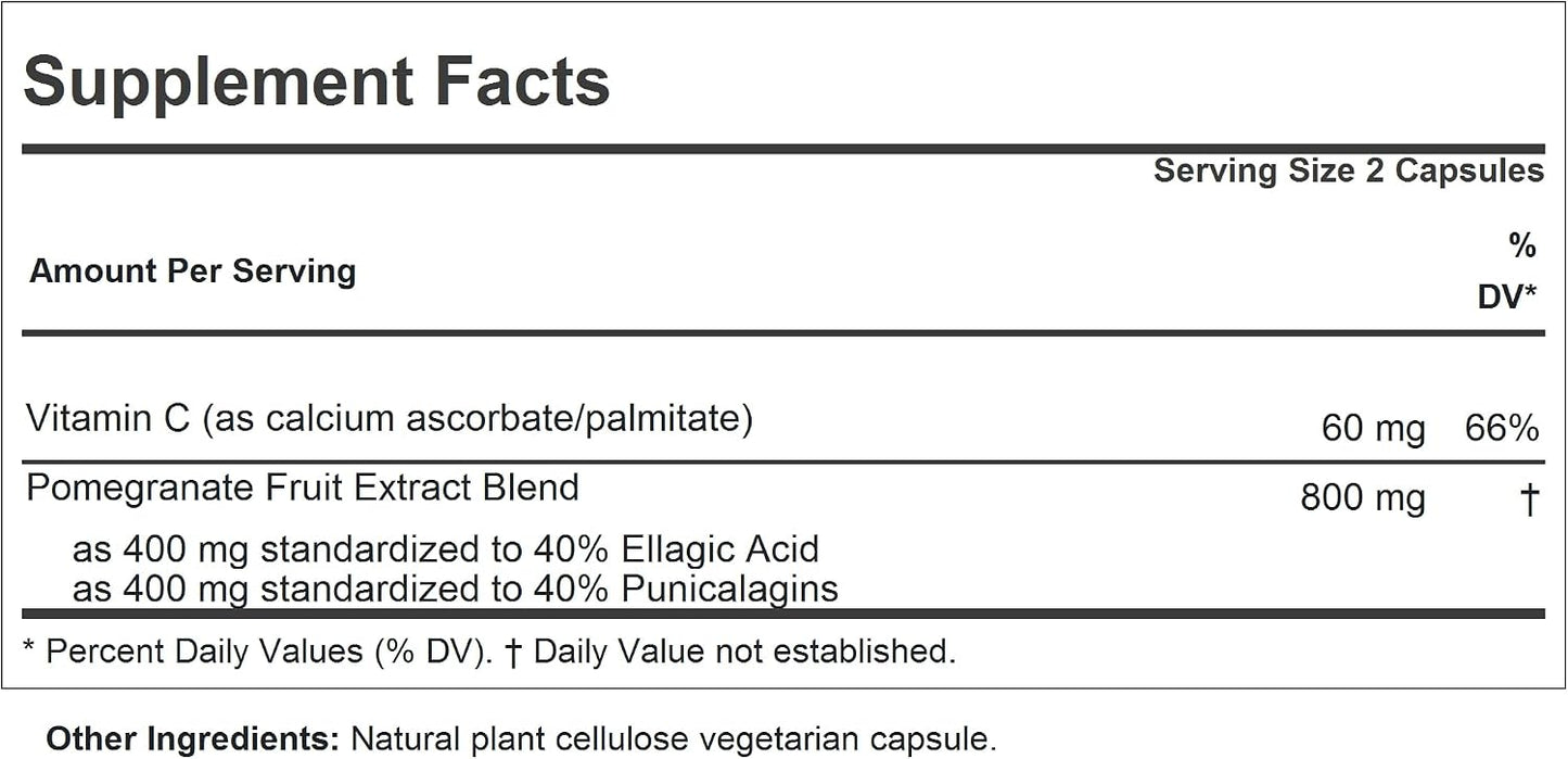 ANDREW LESSMAN Pomegranate 40-40 Complex - 60 Capsules, All-Natural High-Potency Extract - görsel 2