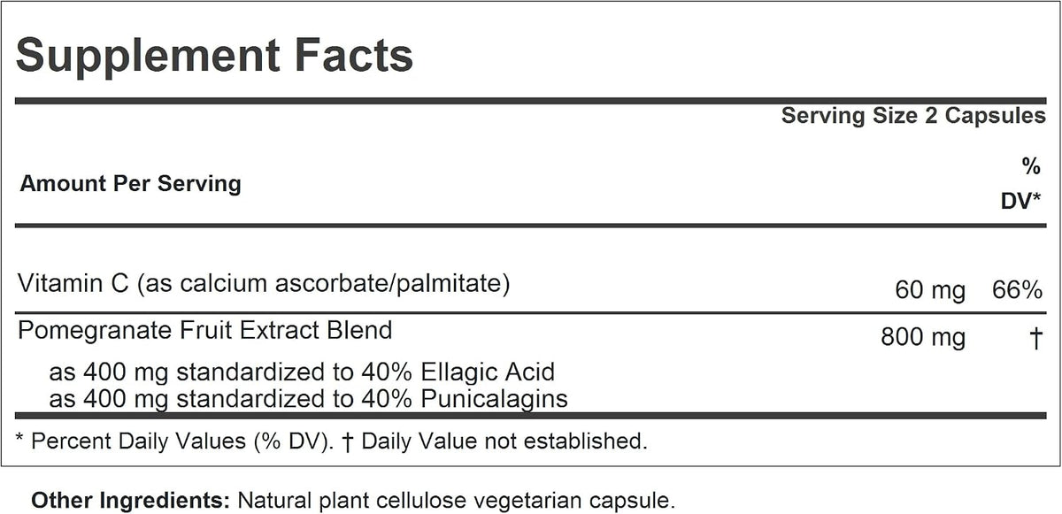 ANDREW LESSMAN Pomegranate 40-40 Complex - 60 Capsules, All-Natural High-Potency Extract - görsel 2