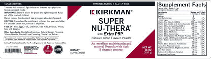 Kirkman Super Nu-Thera with 25 mg P-5-P Powder, 454 g (16 oz) – Multivitamin Supplement