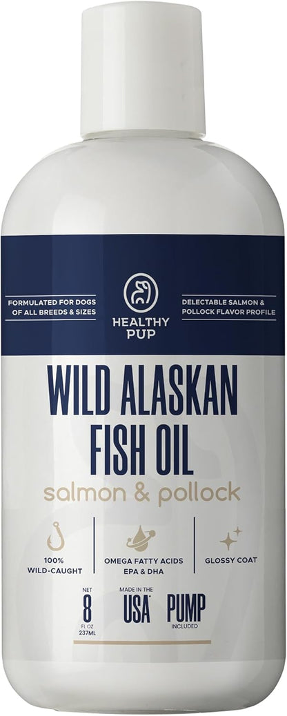 Wild Alaskan Salmon Oil for Dogs with Pollock – 8 oz