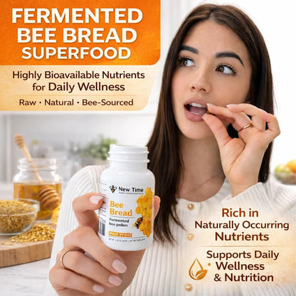 Organic Bee Bread - Natural Fermented Pollen, Multivitamin, Superfood for Men and Women, Vital Proteins, Immune Support & Energy Supplement