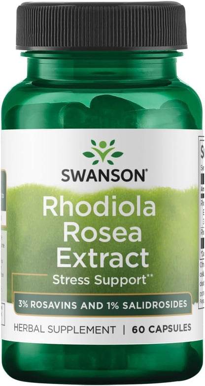 Swanson Rhodiola Rosea Extract 60 Capsules