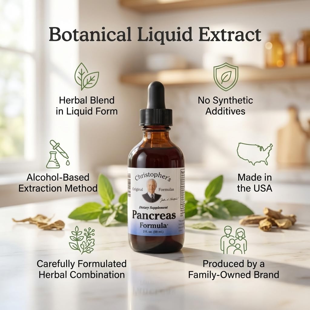 Christopher's Original Formulae Pancreas Formula Extract, 2 fl oz (59 ml) - görsel 5