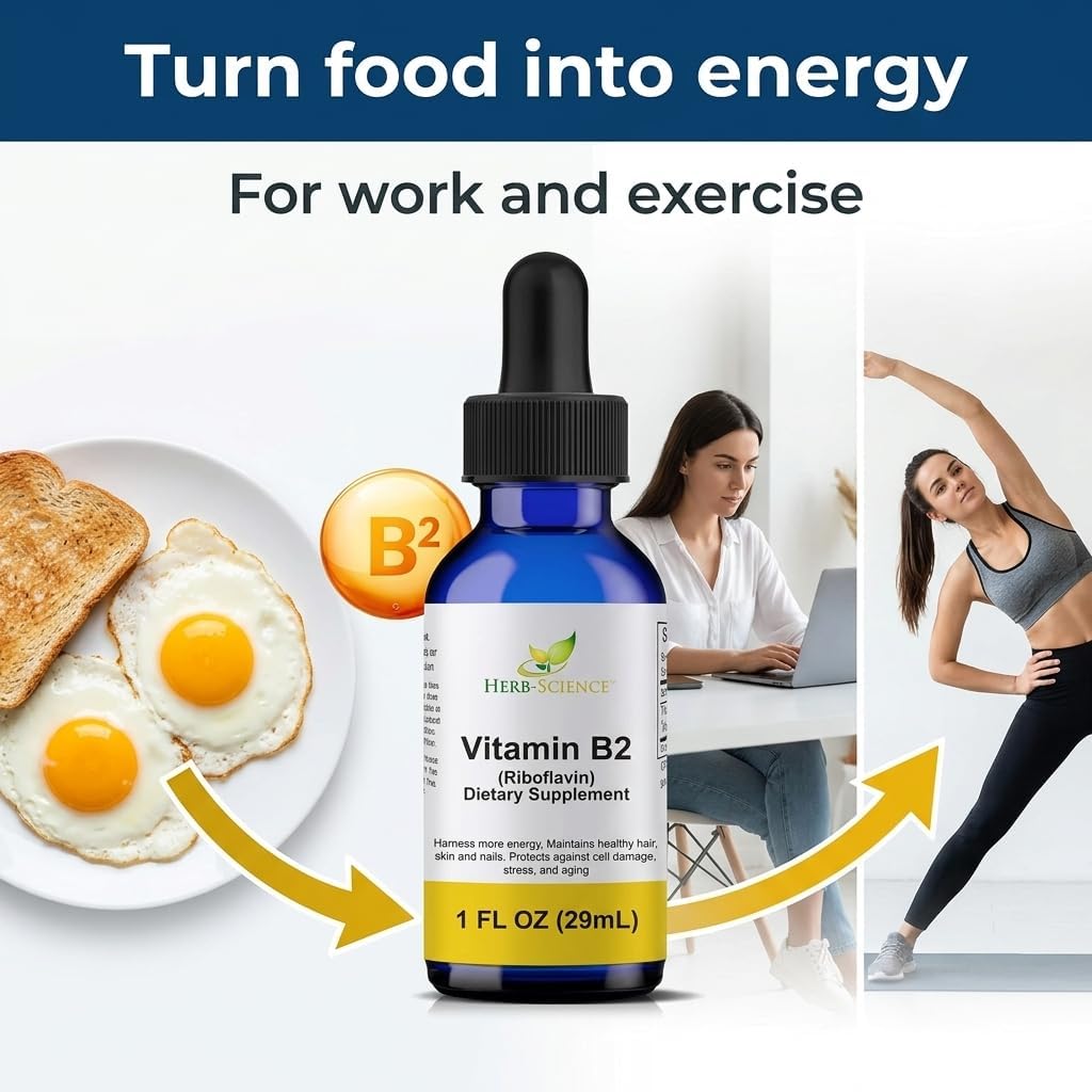 Vitamin B2 (Riboflavin) Liquid Drops – Non-Alcoholic, Vegan, 30 ml - görsel 6