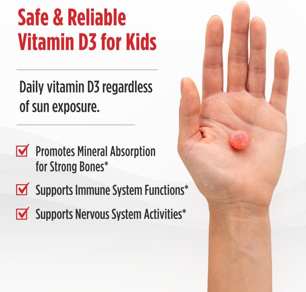 Nordic Naturals Vitamin D3 Gummies Kids, Wild Watermelon Splash - 400 IU, 60 Gummies - görsel 3