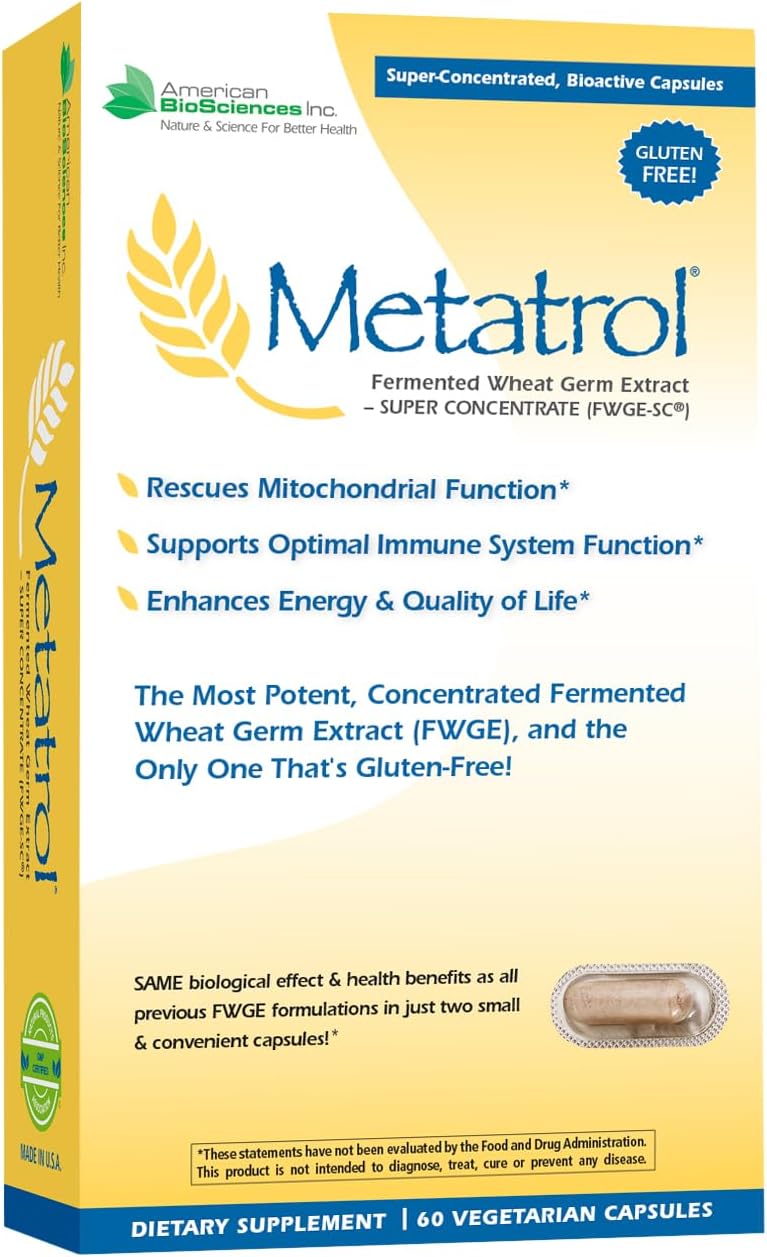 American BioSciences Metatrol - Fermented Wheat Germ Extract Super Concentrate, 2-Box Bundle (120 Capsules) - görsel 8