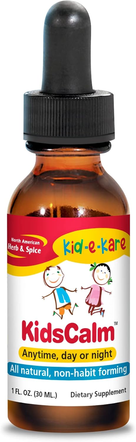 NORTH AMERICAN HERB & SPICE kid-e-kare KidsCalm - 30 ml - Rest & Nervous System Support - All-Natural, Non-Habit-Forming Formula - görsel 1