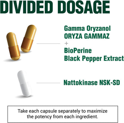 LABO Nutrition VesseCLEAR CX Nattokinase NSK-SD with Gamma Oryzanol – 90 Vegan DRcaps (45-Day Supply, 3-Pack)