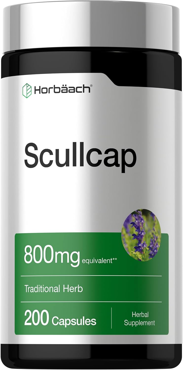 Horbaach Skullcap Herb Extract - 200 Capsules - görsel 1