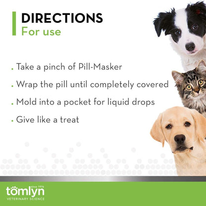TOMLYN Pill-Masker Original Bacon-Flavoured Paste for Dogs & Cats, 113g (4oz), Pack of 2