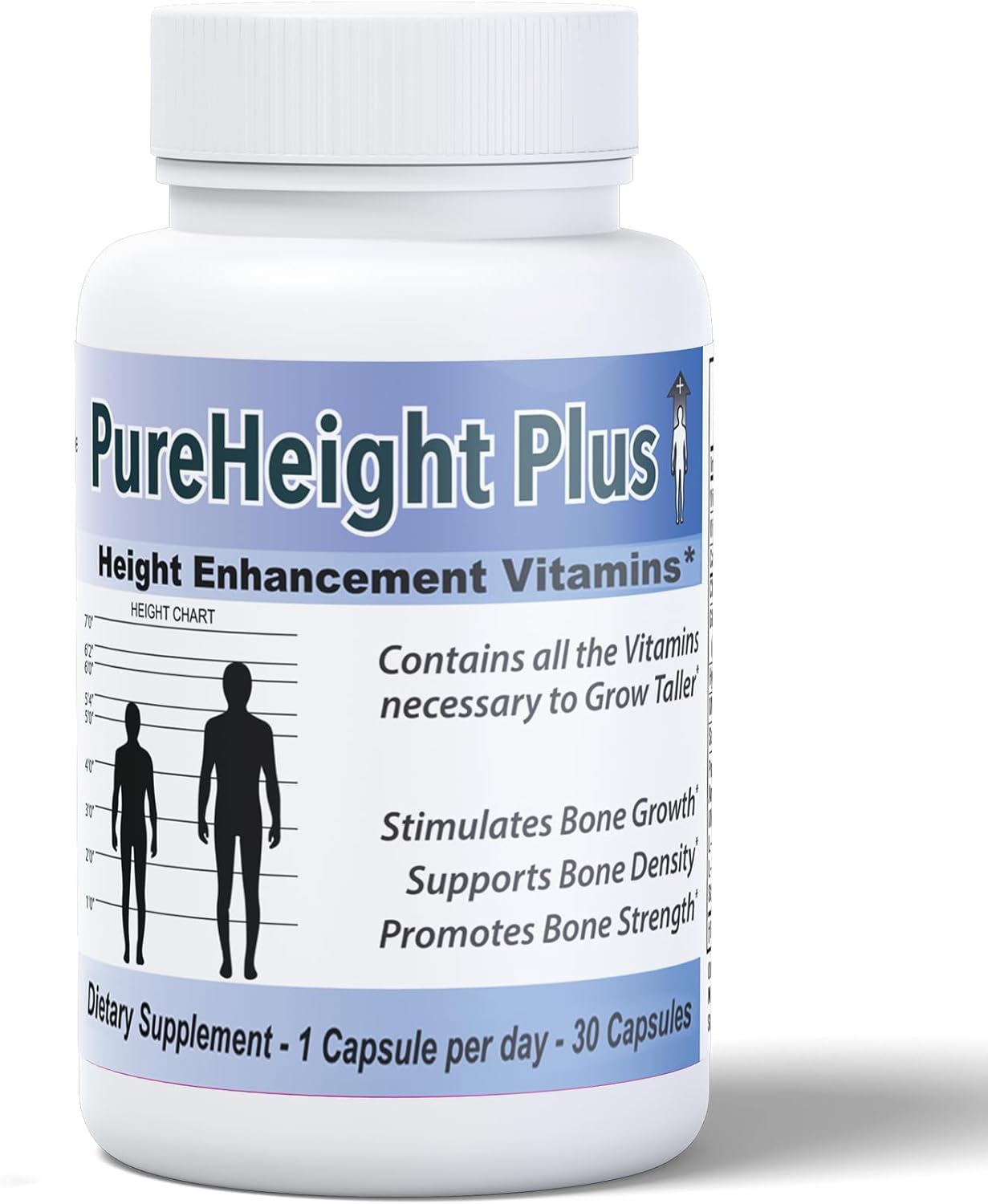 PureHeight Plus - Height Support Food Supplement with Vitamin D, Vitamin K and Calcium - görsel 1