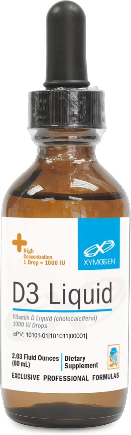 XYMOGEN D3 Liquid Vitamin D3 Drops - 1000 IU per Drop - 68 ml - görsel 1