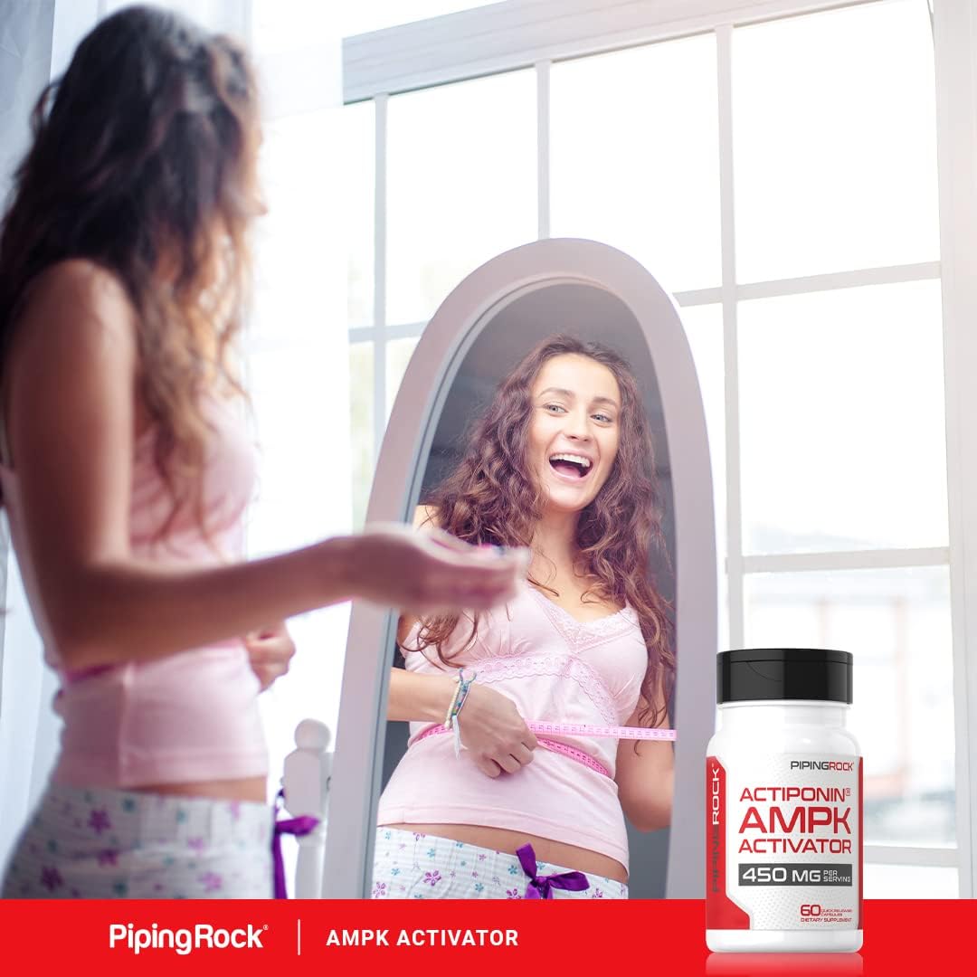 Piping Rock AMPK Metabolic Activator Supplement | 450 mg | 60 Capsules | Actiponin | Gynostemma Pentaphyllum Extract | Non-GM and Gluten-free - görsel 6