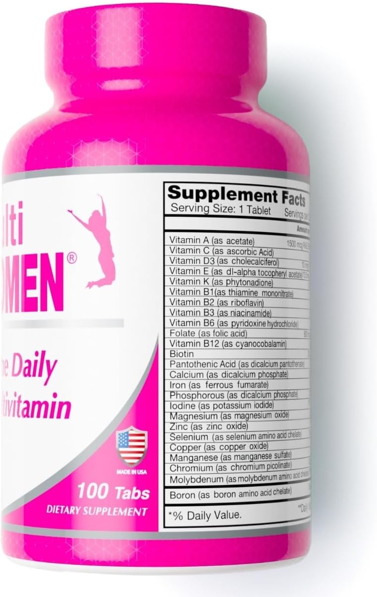 ALFA VITAMINS Multi Women Vitamins – Daily Multivitamin with Vitamins, Minerals, Amino Acids and Antioxidants – 100 Tablets - görsel 3