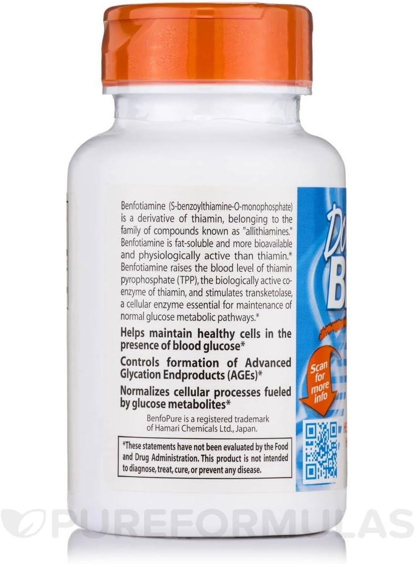 Doctor's Best Benfotiamine 150 mg, 120 Vegetarian Capsules - görsel 3