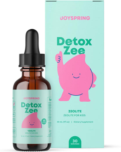 JoySpring DetoxZee Zeolite Drops for Children – Clinoptilolite Mineral Supplement with Vitamin D3 & B12 – Liquid Vitamins for Children, Mild Berry Flavour, 30 Servings