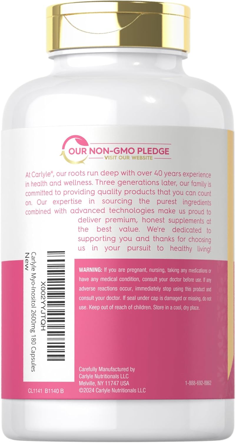 Carlyle Myo-Inositol Women's Supplement - 2600mg, 180 Capsules - görsel 3