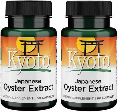Swanson Kyoto Japanese Oyster Extract - 500mg, 60 Capsules (Pack of 2)