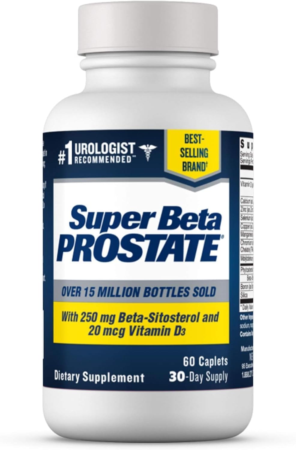 Super Beta Prostate Support Supplement – Men's Prostate Health with Beta-Sitosterol, 60 Capsules - görsel 1