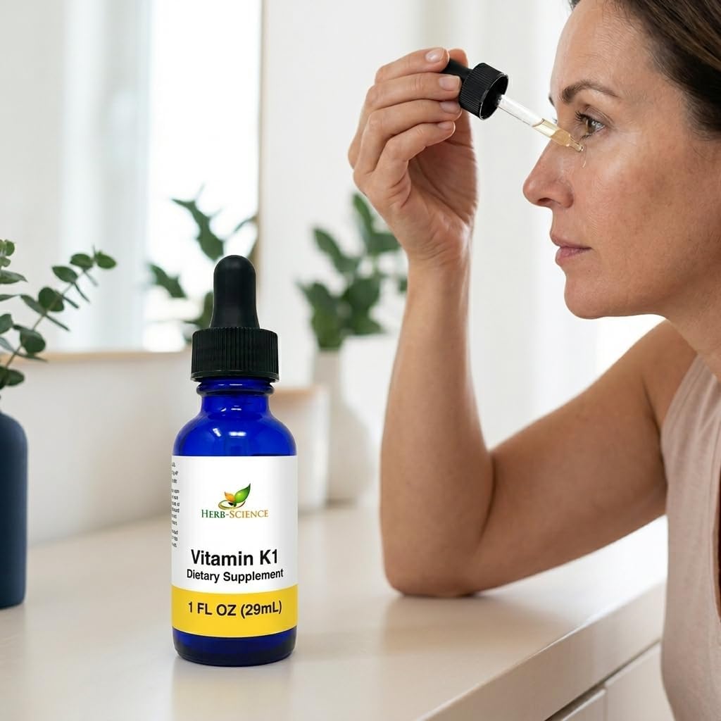 Herb-Science Vitamin K1 Drops - Cold-Processed Liquid Supplement, 30 ml (36 Servings) - görsel 8