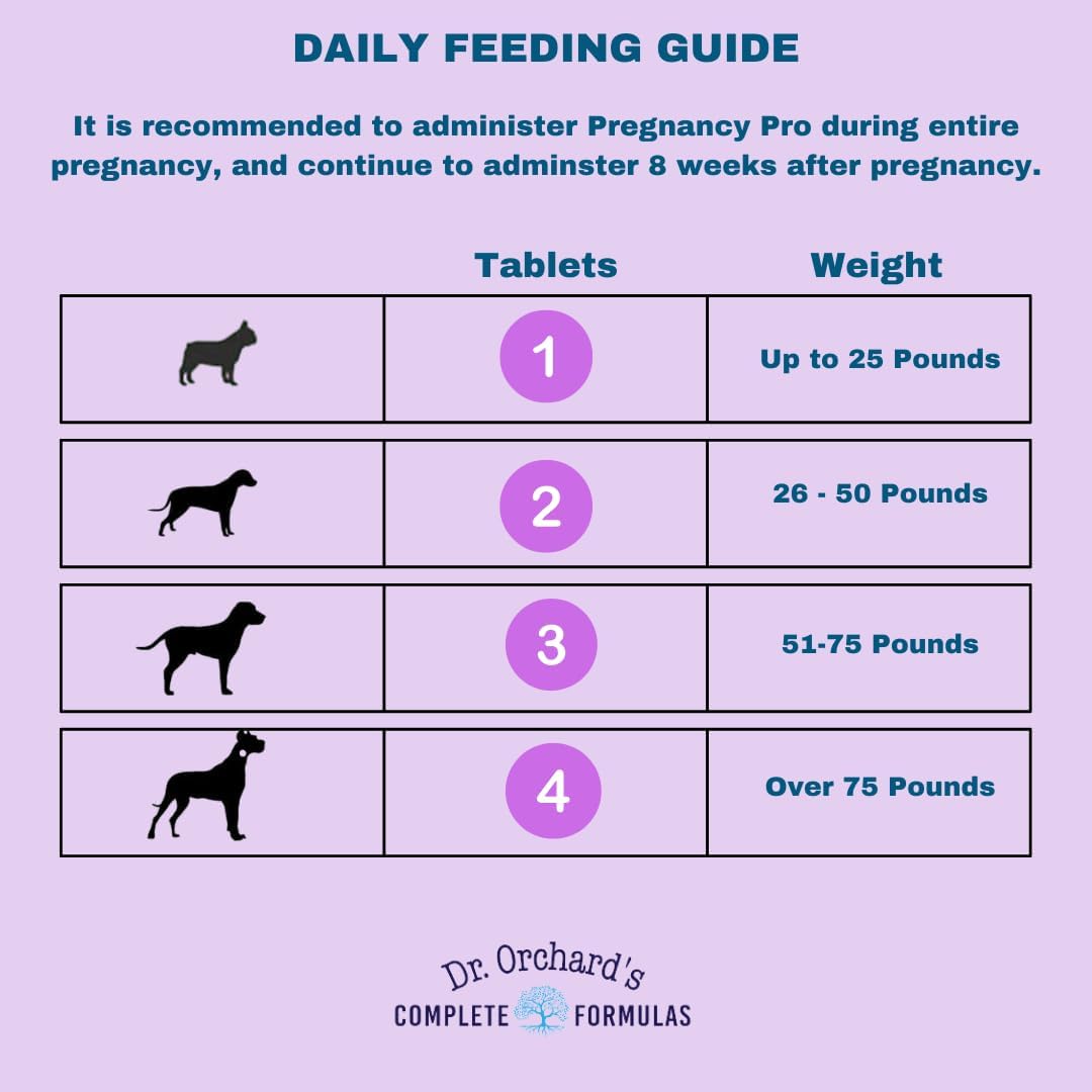 Dr Orchards Pregnancy Pro Dog Prenatal Vitamins - Premium Dog Supplement for Pregnancy, Prenatal + Postnatal, Lactation and Newborn Health Support, 90 Ct - görsel 7
