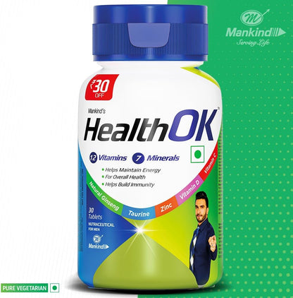 Mankind Health Ok Multivitamin, Multimineral and Amino Acids Supplement