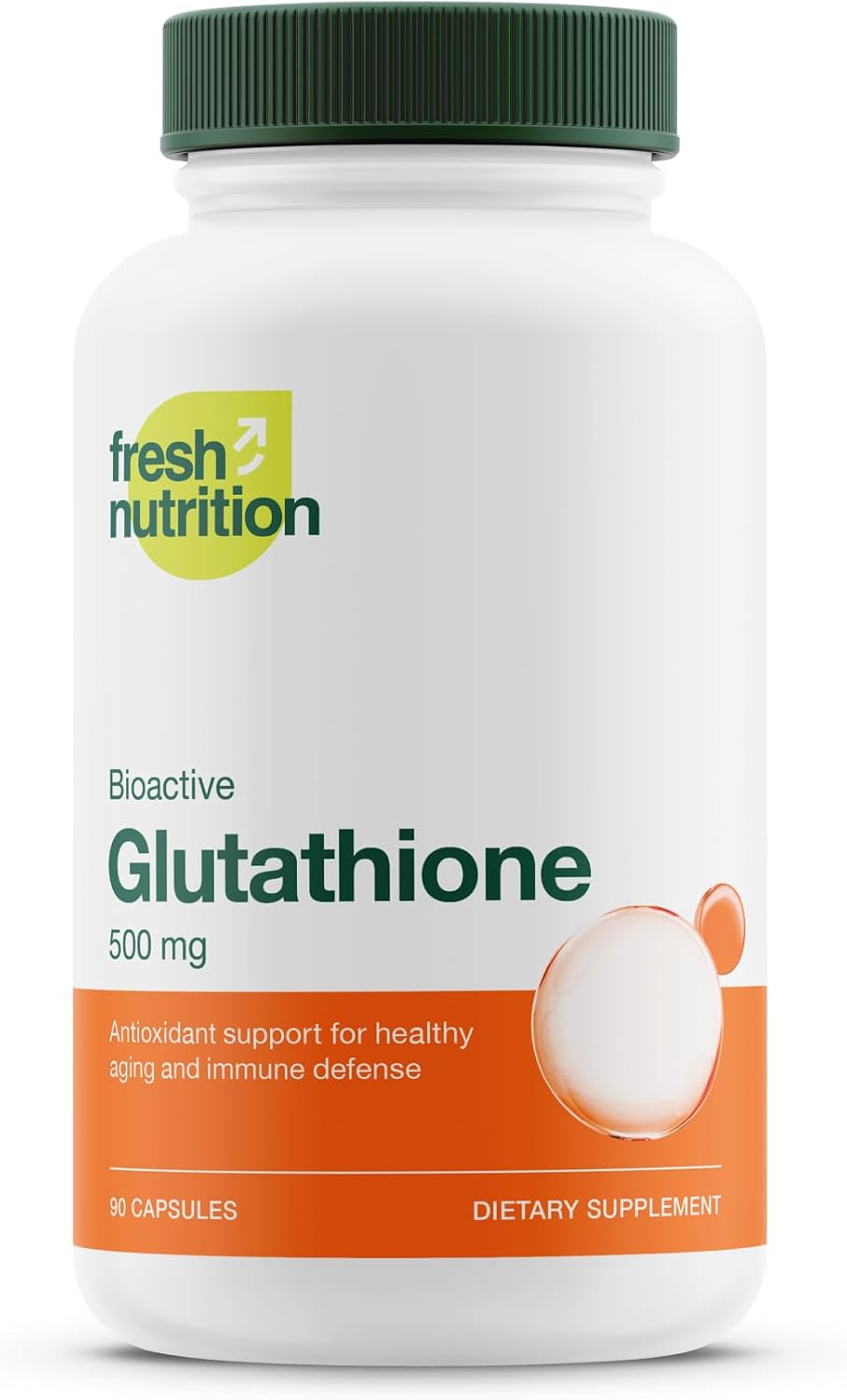 Fresh Nutrition Glutathione Supplement Capsules - DNA Verified Reduced Glutathione - Vegan, Non-GMO, Gluten & Soya-free - görsel 1