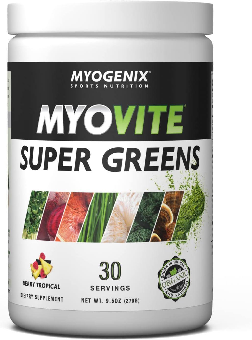 Myogenix MyoVite Super Greens Food Supplement Powder - Organic Super Greens, 30 Servings - görsel 1