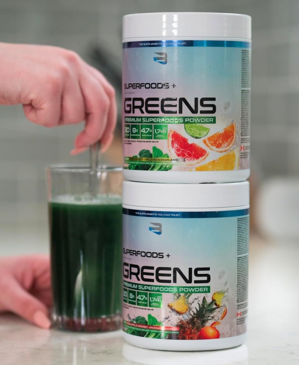 Believe Supplements Superfoods+Greens – Superfood Blend | Boost Energy, Immunity, and Digestion | Rich in Antioxidants & Essential Nutrients! (Pineapple Mango) - görsel 2