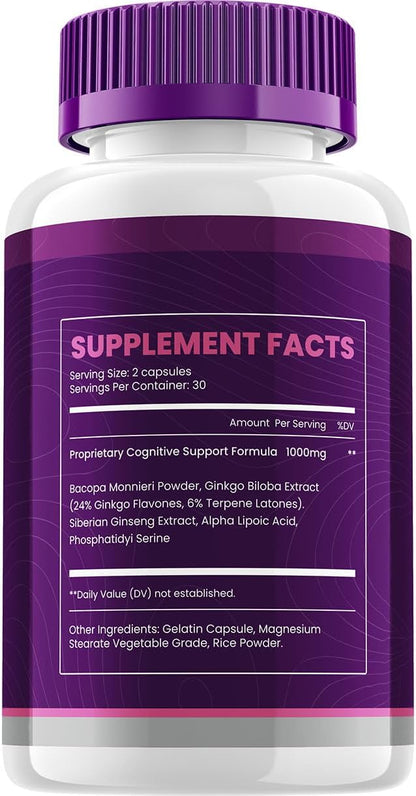 Cetacondor Health and Brain Support – Advanced Nootropic Formula (3 Pack, 180 Capsules)