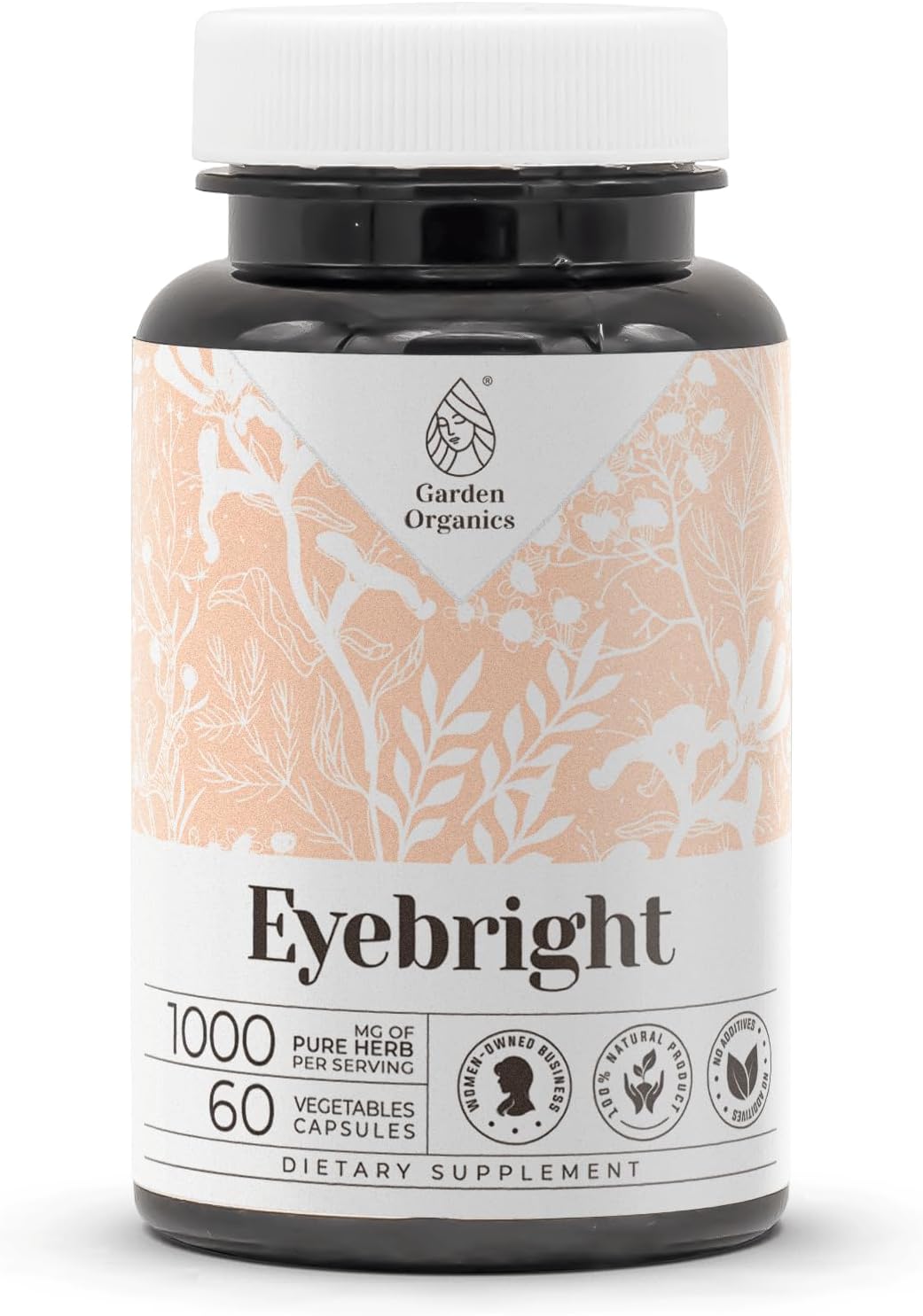 Garden Organics Eyebright 60 Capsules | High-Potency Herbal Supplement - görsel 1